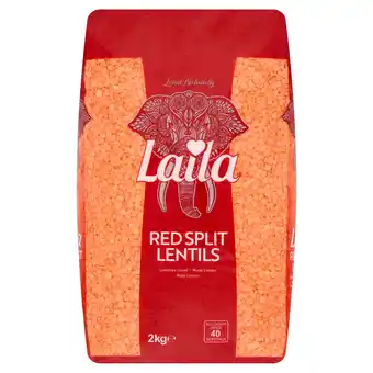 Tesco Laila Red Split Lentils 2Kg offer
