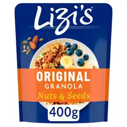 Tesco Lizi's Original Granola Nuts and Seeds 400g offer