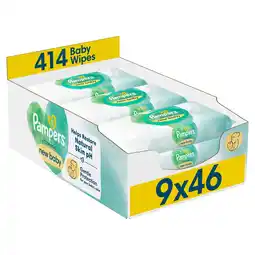 Tesco Pampers Harmonie New Baby Wipes 9x46 Pack offer