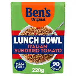 Tesco Bens Original Lunch Bowl Italian Style Grains and Rice 220g offer
