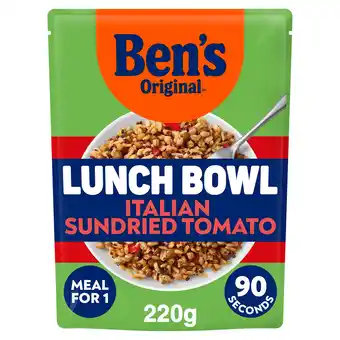 Tesco Bens Original Lunch Bowl Italian Style Grains and Rice 220g offer