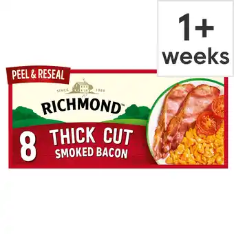 Tesco Richmond 8 Thick Cut Smoked Back Bacon 280g offer