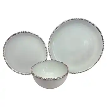 Tesco F&F Home Carrick White 12 Piece Dinner Set offer