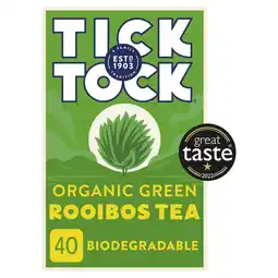 Tesco Tick Tock Organic Rooibos Green 40S 72G offer