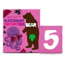 Tesco Bear Blackcurrant & Beetroot Bites 5 x 18g offer