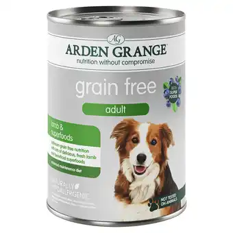 Tesco Arden Grange Grain Free Adult Dog Food - Lamb & Superfoods 395g offer
