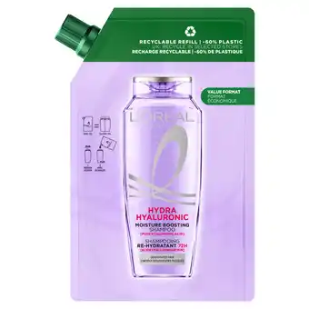 Tesco L'Oreal Hydra Hyaluronic Shampoo Refill 500Ml offer