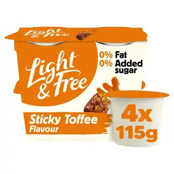 Morrisons Light & Free Greek Style Yogurt Sticky Toffee Flavour 4x115g offer