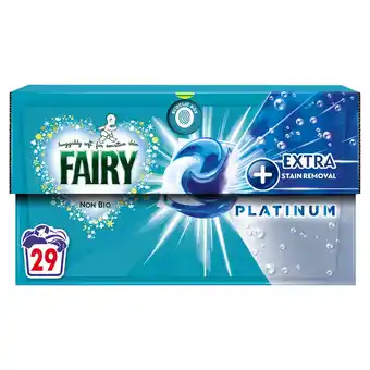 Morrisons Fairy Non Bio Platinum + Stain Removal For Sensitive Skin Washing Capsules offer