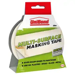 Morrisons Unibond Easy On/Off Masking Tape 25mmx25m offer