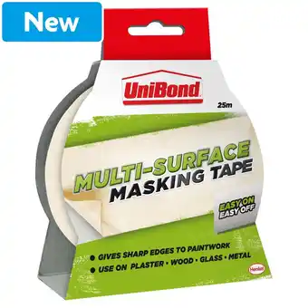Morrisons Unibond Easy On/Off Masking Tape 25mmx25m offer