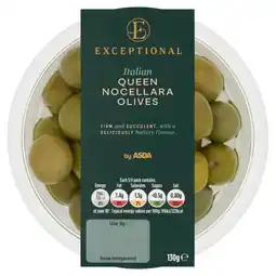 Asda Exceptional by ASDA Italian Queen Nocellara Olives 130g offer