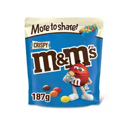 Iceland M&M's Crispy Chocolate More to Share Pouch Bag 187g offer