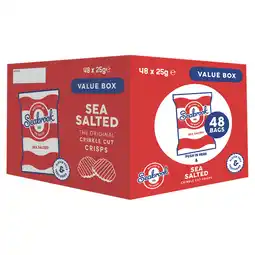 Iceland Seabrook Sea Salted The Original Crinkle Cut Crisps 48 x 25g offer