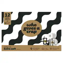 Tesco Who Gives A Crap Extra Soft Toilet Tissue 12 Mega Rolls offer