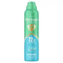 Asda Mitchum Women Ultimate Cotton Burst Antiperspirant & Deodorant 250ml offer