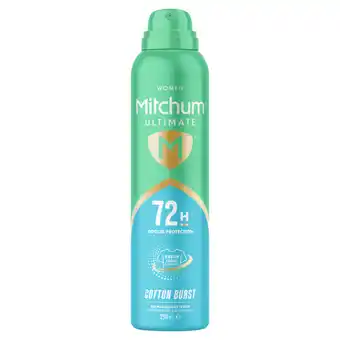 Asda Mitchum Women Ultimate Cotton Burst Antiperspirant & Deodorant 250ml offer