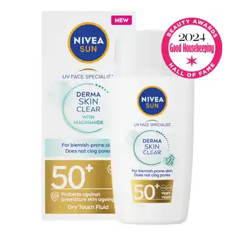 Asda Nivea Sun UV Face Specialist Derma Skin Clear SPF 50+ 40ml offer