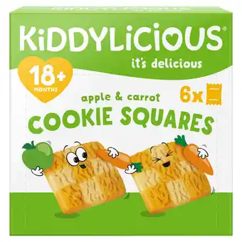 Asda Kiddylicious Apple & Carrot Cookie Squares 18+ Months 6 x 24g (144g) offer