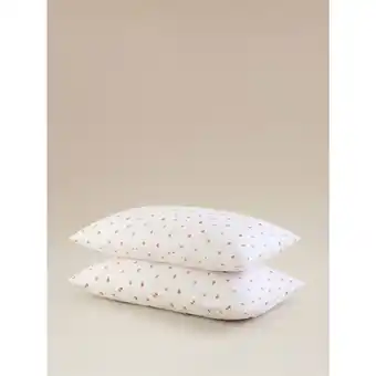 Asda George Home White Ditsy Orange Easycare Pillowcase Pair offer