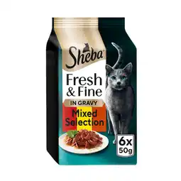 Asda Sheba Fresh & Fine in Gravy 6 x 50g offer