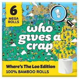 Tesco Who Gives A Crap Extra Soft Limited Edition Toilet Tissue 6 Mega Rolls offer