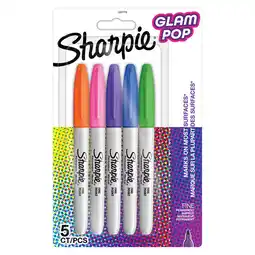Asda Sharpie Glam Pop Fine Point Assorted Permanent Markers 5 Pack offer