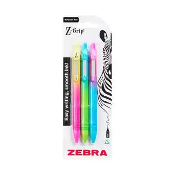 Asda Zebra Soft Touch Grip 3 Pack offer