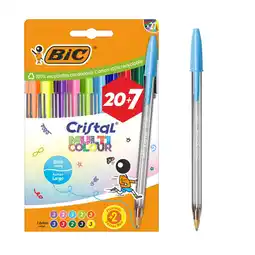Asda Bic Cristal Multicolour Ball Point Pens x20+7 offer