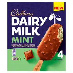 Asda Cadbury Mint Ice Cream 4 x 90ml (360ml) offer