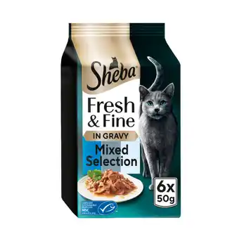 Asda Sheba Fresh & Fine in Gravy 6 x 50g (300g) offer