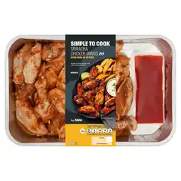 Asda ASDA Simple to Cook Sriracha Chicken Wings 800g offer