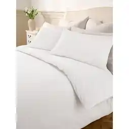 Asda At Home with Stacey Solomon White Daisy Embroidered 100% Cotton Duvet Set - King offer