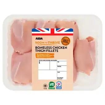 Asda ASDA Room to Thrive Boneless Chicken Thigh Fillets offer