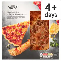 Tesco Tesco Finest Maple Bacon & Vintage Cheddar Quiche 400g offer