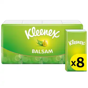 Tesco Kleenex Balsam Tissues Pocket Pack x8 9 Sheets offer