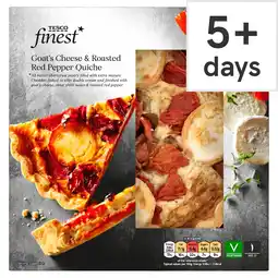Tesco Tesco Finest Goat's Cheese & Roasted Red Pepper Quiche 400g offer