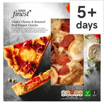 Tesco Tesco Finest Goat's Cheese & Roasted Red Pepper Quiche 400g offer