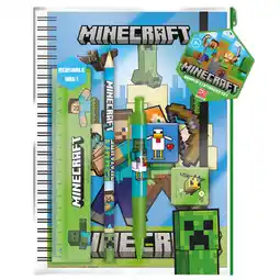 Asda Minecraft A5 Notebook Stationary Set offer