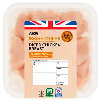 Asda ASDA Room to Thrive Diced Chicken Breast offer