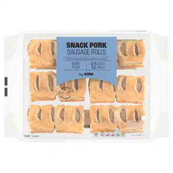 Asda ASDA Snack Pork Sausage Rolls 12 x 30g (360g) offer