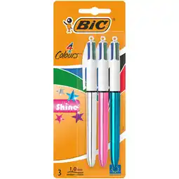 Asda Bic 4 Colours Shine 3pk offer