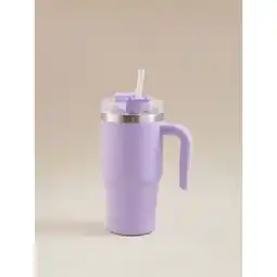 Asda George Home Lilac Metal Tumbler with Straw 568ml offer