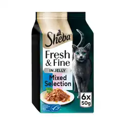Asda Sheba Fresh & Fine in Jelly 6 x 50g (300g) offer