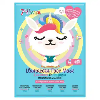 Morrisons 7th Heaven Llamacorn Face Sheet Mask offer