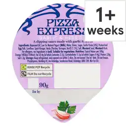 Tesco Pizza Express Garlic & Herb Dip 90g offer