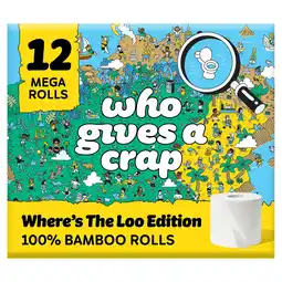Tesco Who Gives A Crap Extra Soft Limited Edition Toilet Tissue 12 Mega Rolls offer