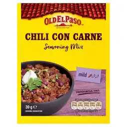 Tesco Old El Paso Chilli Con Carne Seasoning Spice Mix 39G offer