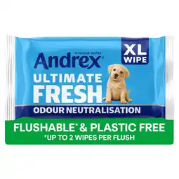Tesco Andrex Ultimate Fresh XL Hygiene Wipes Odour Control Moist Toilet Tissue Single Pack offer