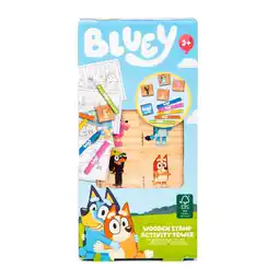 Tesco Bluey wooden stamp activity tower offer